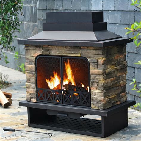 metal outdoor fireplaces wood burning